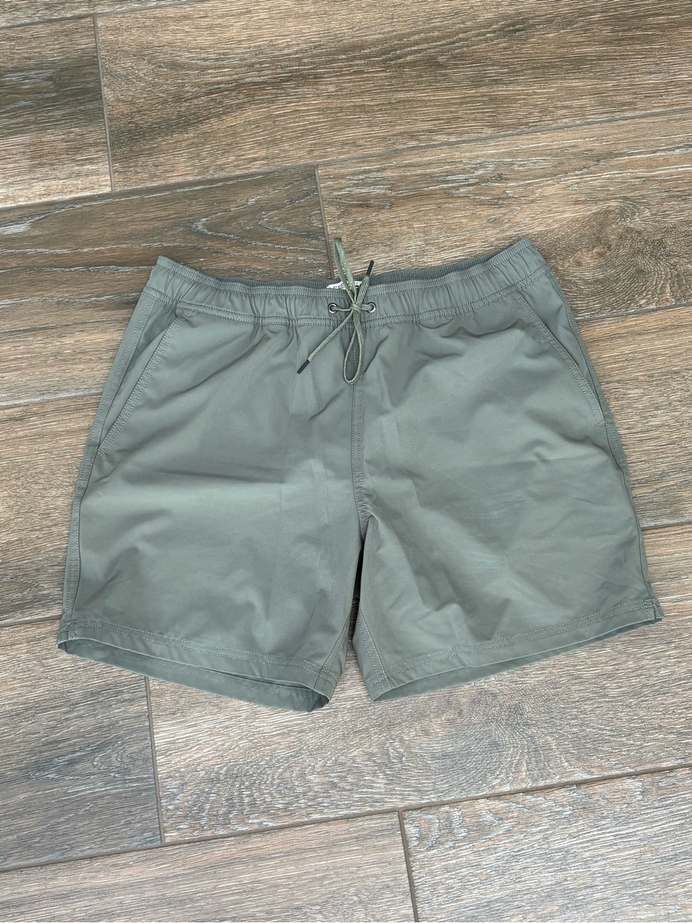J. Crew Men's Green Flex Swim Trunks